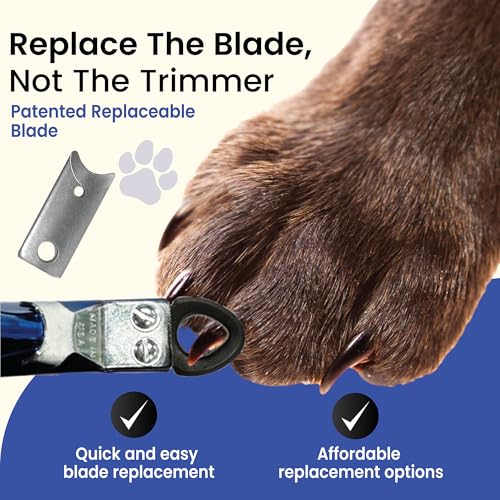 Candy Series Dog Nail Clippers for Small to Medium Dogs – USA-Made Professional Guillotine Pet Nail Trimmer with Replaceable Blade System - color: Candy Blue, size: Small/Medium