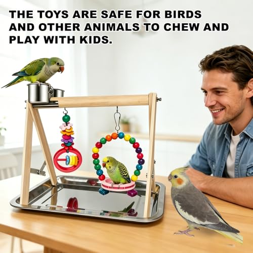 Open Parrot Stand, Parrot Play Perch, DIY Creative Mobile Climbing Frame, Multi-Functional Playpen, Pet Bird Supplies