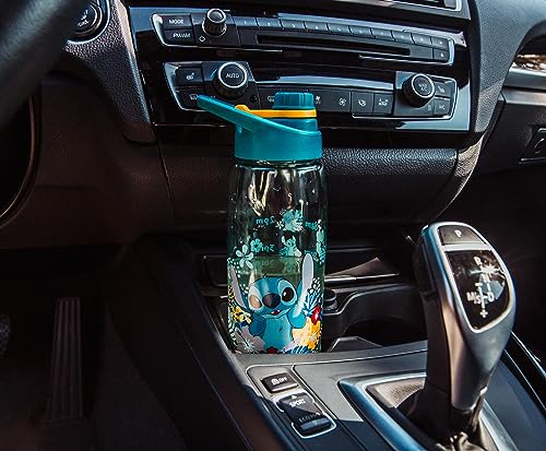 Silver Buffalo Disney Lilo and Stitch Tropical Hydration Tracker Schedule Water Bottle with Screw-On Lid, 28 Ounces - color: Lilo and Stitch Tropical Hydration Tracker, size: 28 Ounces