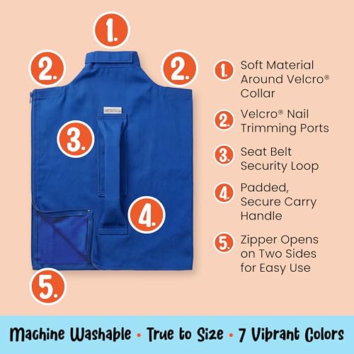 Cozy Comfort Carrier - Small Cobalt Blue Cat Carrier Soft for Grooming, Vet Visits, Medication Administration, Dental Care, Nail Trimming, and Car Travel - color: Cobalt, size: Small
