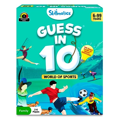 Skillmatics Guess in 10 Trivia Card Game – Sports, Gift for Boys & Girls | Educational Trivia Cards, Family Game Night, Travel Toy, Board Game, Screen-Free Fun, Kids Ages 6, 7, 8, 9 and Up - style: 7. Sports
