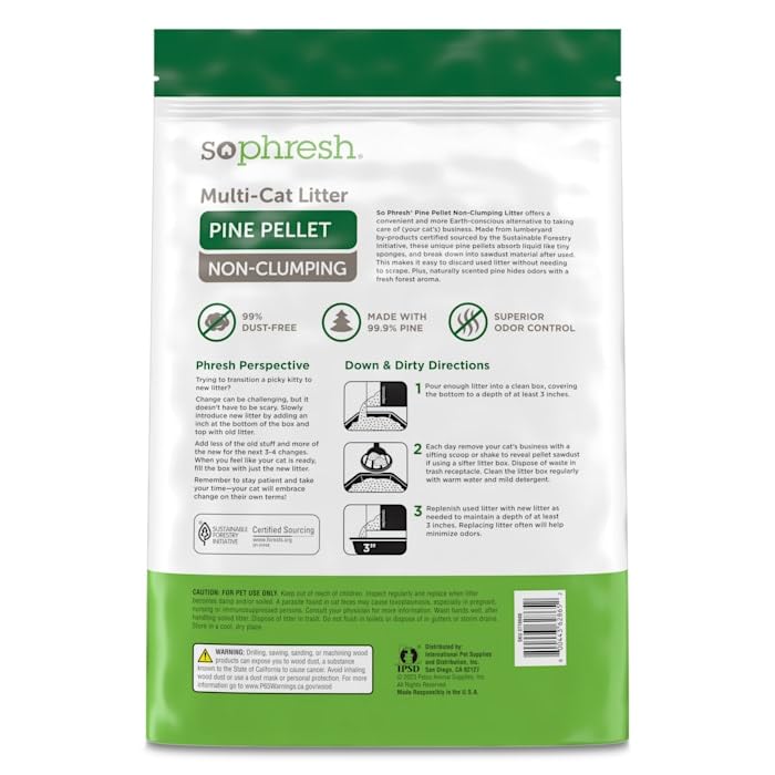 So Phresh by Petco Pine Pellet Non-Clumping Cat Litter 20 lbs. - size: 20 LBS
