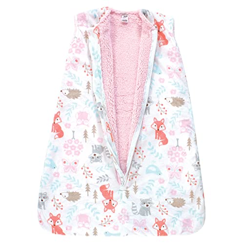 Hudson Baby Unisex Baby Mink with Sherpa Inner Sleeping Bag, Sack, Blanket, Girl Woodland, 18-24 Months - color: Girl Woodland, size: 18-24 Months