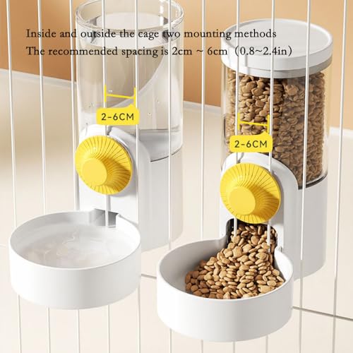 Pet Hanging Automatic Feeders Drinking Bowls 40oz, Auto Gravity Pet Feeding Water Set, Cage Pet Feeding Bowls Dispenser for Cats Dogs Puppy, Rabbit Hamsters Chinchilla Hedgehog (Green-Water) - color: Green-Water