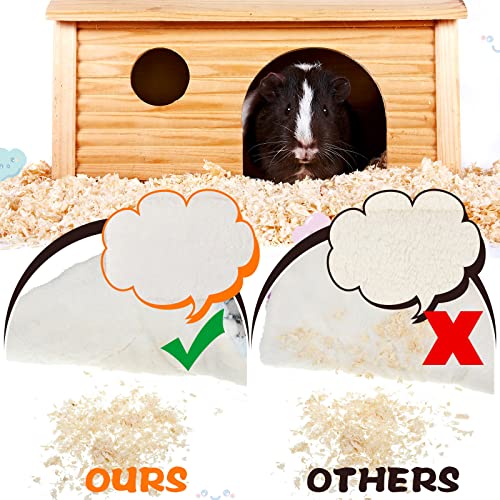 Tudomro 10 Pcs Guinea Pig Bed Mat with Cleaning Dustpan Brush 15" x 11" Animal Bedding Fleece Bunny Sleeping Pad for Small Dogs Cats Rats Hedgehogs Ferrets Hamster Indoor (Heart Star) - style: Heart Star