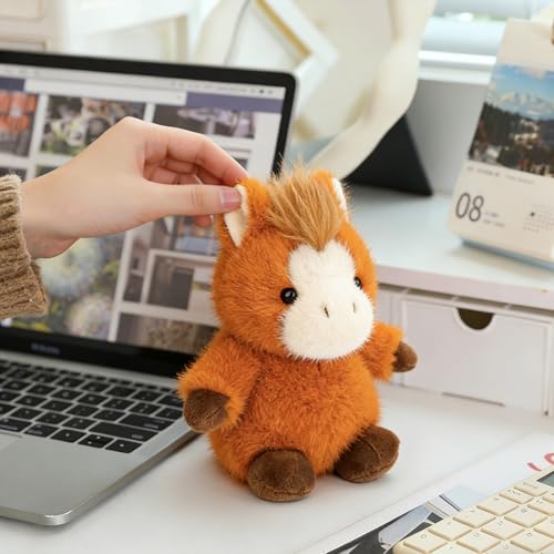 PEACH CAT Horse Stuffed Animal Cute Plushies Small Plush Toys Gifts for Kids (Squeaky) - style: Horse