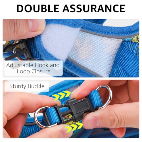 SCENEREAL Cat Harness & Leash Set Escape Proof - Adjustable Air Mesh Vest with Reflective Strips for Kittens, Puppies, Rabbits, Duck M - color: Duck, size: Medium(Fit Chest 12.5-14in)