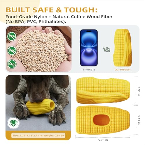 Dog Frozen Treat Toy to Keep Them Busy - Dog Chew Toy for Medium/Large Dogs | Heavy Duty Indestructible Toy for Aggressive Chewer,Interactive Fillable Lick Toy-Food Grade-Easy Clean-Reduce Anxiety-Yellow - color: Yellow-1Pack