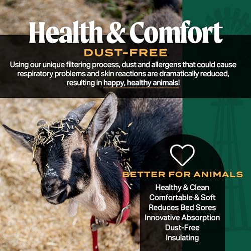HealthiStraw FarmStraw Coarse Cut, 3 cu ft (25 lb) Expands to 10+ cu ft – Wheat Straw Bedding for Homesteads, Hobby Farms & Small Pets – Dust-Free, Absorbent, Fluffy, Insulating, Sustainably Sourced