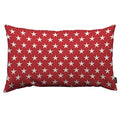 HOSNYE Stars Throw Pillow Cover USA Flag White Stars On A Red Background Linen Fabric for Couch Bed Sofa Car Waist Cushion Cover 12 x 20 inch Pillow Case - color: Throwpillowcoversa142, size: 20" x 12" (Pack of 1)