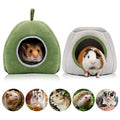 YUEPET Guinea Pig Bed 2 Pack, Washable Guinea Pig Hideouts, Stump & Yurt | Guinea Pig Hideout, Guinea Pig House, Soft Plush Fabric, Washable Beds, Anti-Slip Bottoms, Stump & Yurt Designs - color: Green Yurt Tent & Gray Stump
