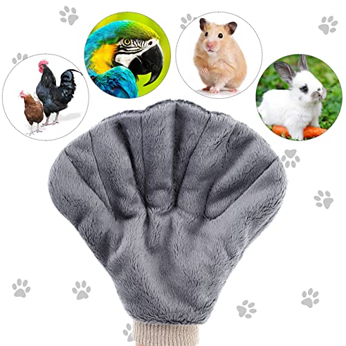 2 Pcs Sugar Glider Bonding Mitt, Calming Sleeping Glove, Bite Proof Animal Handling Gloves, Hedgehog Accessories Calming Glove for Train Your Sugar Glider Small Animals Hamster Rats Pet (Gray) - color: Gray