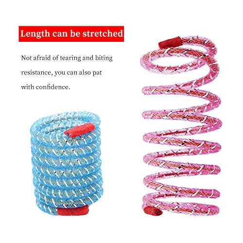 WishLotus Cat Spring Toys, 5pcs Cat Toys for Indoor Cats Colorful and Interactive Telescopic Funny Cat Jumping Toy Flexible & Coil Spiral Springs Kitten Chew Toys
