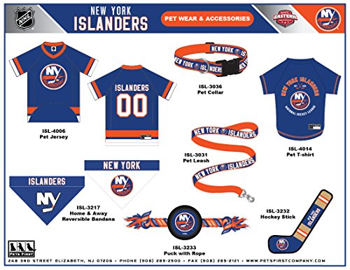 Pets First NHL New York Islanders Stick Toy for Dogs & Cats. Play Hockey with Your Pet with This Licensed Dog Tough Toy Reward! - color: New York Islanders, style: NHL Dog Tug Toy