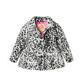 Mud Kingdom Little Girl Fleece Jacket Coat - color: White Leopard, size: 3T