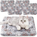 4 Pack Ultra Soft Dog Cat Bed Mat Small Animal Guinea Pig Bed with Cute Print Reversible Fleece Dog Crate Kennel Pad Cozy Washable Thickened Hamster Pet Beds Mat(13 x 19 Inches,Light Gray) - color: Light Gray, size: 13 x 19 Inches