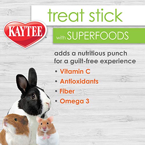 Kaytee Small Animal Treat Stick with Superfoods, Spinach & Kale, 5.5 oz (Pack of 2) - size: 5.5 Ounce (Pack of 2), style: Spinach & Kale