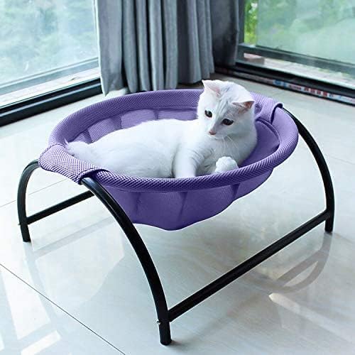 Cat Bed Sleeping Cat Hammock, 16.9in x 16.9in x 9.5in, Purple | Cat Supplies Pet Supplies Whole Wash Stable & Breathable Easy Assembly Indoors Outdoors, 16.9 in x 16.9 in x 9.5 in - color: Purple, size: 16.9"L x 16.9"W x 9.5"Th (Mesh)