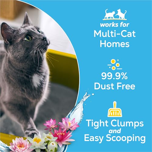 Purina Tidy Cats Clumping Cat Litter, Glade Clear Springs, 16 lb | Low dust multi-cat litter with 10-day odor control and moisture-locking comfort - size: 16 Pound (Pack of 1)