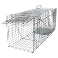 SZHLUX 32" Live Animal Cage Trap, Heavy Duty Folding Raccoon Traps, Humane Cat Trap for Stray Cats, Raccoons, Squirrel, Skunk, Mole, Groundhog, Armadillo, Rabbit, Catch and Release