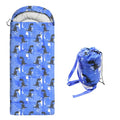 Kids Sleeping Bags - Camping Sleeping Bags with Carry Bag - Compact Sleeping Bag for Hiking, Backpacking 3 Season Warm & Cool Weather, Lightweight Waterproof Outdoor Travel for Boys Girls - color: Blue