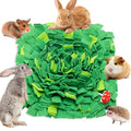 Rabbit Foraging Mat, Interactive Bunny Snuffle Feeding Toy | Soft Indoor Enrichment Pet Toy for Guinea Pig, Hamster, Chinchilla, Puppy, Kitten, Small Animals