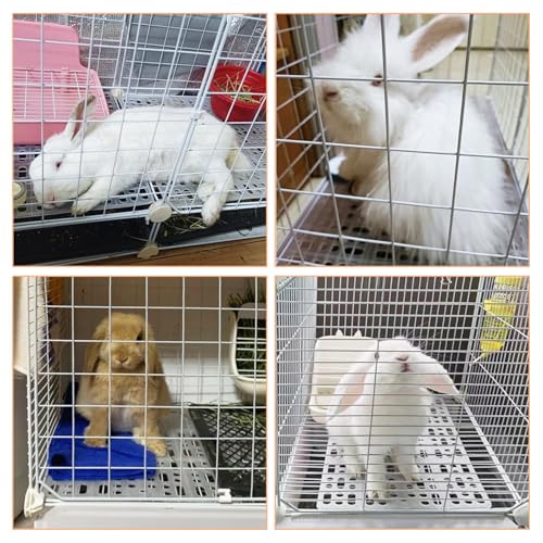 18 Pack Rabbit Cage Mats - 13x10 Inch Plastic Rabbit Floor Mat with Snap Joint - Small Animal Feet Pads Floor Mat for Pet Cats Dogs Bunny Chinchilla Guinea Pig