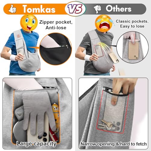Tomkas Dog Sling Carrier for Small Dogs Puppy Carrier for Small Dogs (Grey, for Pets Weight 2-7 lbs) - color: Grey