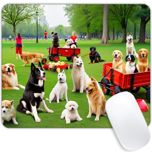Dog Park Mouse pad Customized Mousepad Non-Slip Rubber Base Mouse Pads for Computers Laptop Office Desk Accessories Mouse pad - color: Dog Park