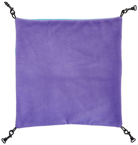 MidWest Homes for Pets Ferret Nation Large Hammock for Ferret Nation & Critter Nation Small Animal Cages | Measures 17L x 13W x 8H- inches - color: Teal and Purple, size: 21.3"L x 20.5"W x 0.6"H