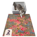 Lovewag Cat Litter Mat, Litter Box Mat, Heirloom Rose, 36x48, 2 Pack | Washable litter mat cover, kitty litter mat & cat mat for litter box, litter trapping mat, prevents tracking, multi-cat - color: Heirloom Rose, size: 36x48 inches (Pack of 2)