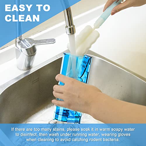 6 Pack Humane Mouse Rat Traps No Kill Live Mice Trap Indoor for Home-Blue | Catch & Release, A Bush to Clean, Safe for Child Pet Indoor Outdoor - size: Blue-6 Pack