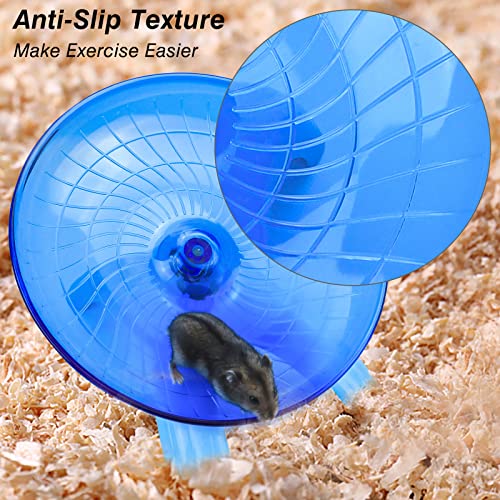 Nanaborn Hamster Wheel Silent for Cage Hermit Crab Tank Accessories (Blue) | 7 Inch, Small, Plastic - color: Blue