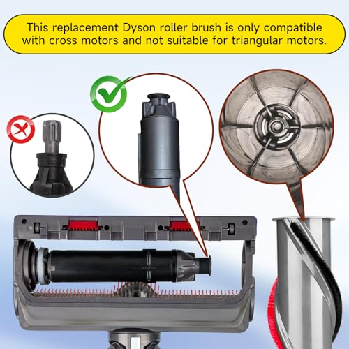 For Dyson V11 Roller Brush Replacement: For Dyson V11 Animal Absolute Cordless Vacuum - Reduce Noise Remove Pet Hair Easy To Install For Dyson Replacement Parts No 970135-01, 970100-05
