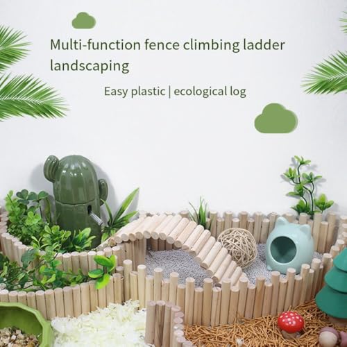 Pet Hamster Ladder Bridge Bendable Climbing Toy Suspension Ladder for Small Pets Gerbil Mice Chinchilla Habitat Décor(30cm-6&7.5CM Fences) - size: 30cm, style: 6&7.5CM fences