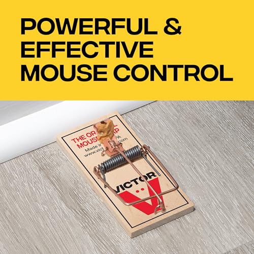 Victor Metal Pedal Sustainably Sourced FSC Wood Snap Mouse Trap - 4 Wooden Traps - M156 - Snap Traps for Mice - Reusable or Disposable Mouse Trap - style: 4 Traps