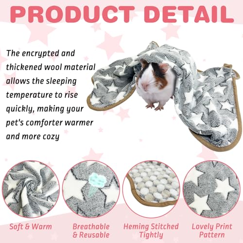 PINVNBY 12 PCS Guinea Pig Blanket Washable Fleece Blanket for Guinea Pigs Reusable Small Animal Cage Sleep Mat Bedding Pad for Hamster Bunny Ferret Chinchilla Hedgehog (24 x 16 Inch) - size: 24" x 16"(12 PCS)
