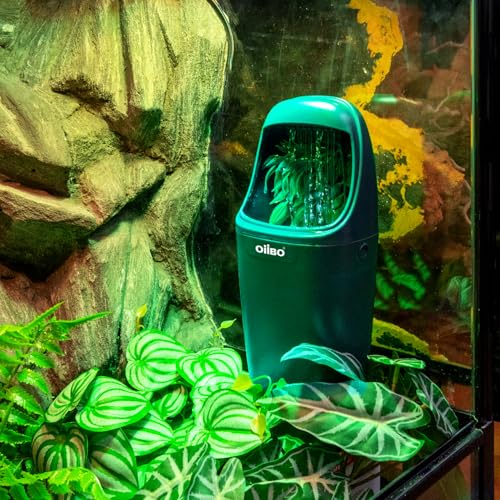 Reptile Water Fountain Chameleon Water Dripper, Reptile Water Dispenser with 800ml Large Capacity, Terrarium Waterfall Drinking Fountain for Bearded Dragon Gecko Lizard