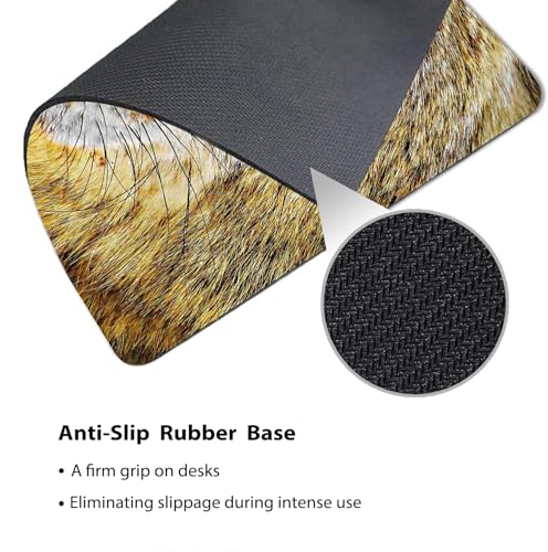 9.5x7.9 Inch Office/Gaming Mouse Pad, Cool Yellow Brown Hairy Wolf Head with Bright Eyes Cute Anti-Slip Mat for Desk - color: Colorful Pattern Art10