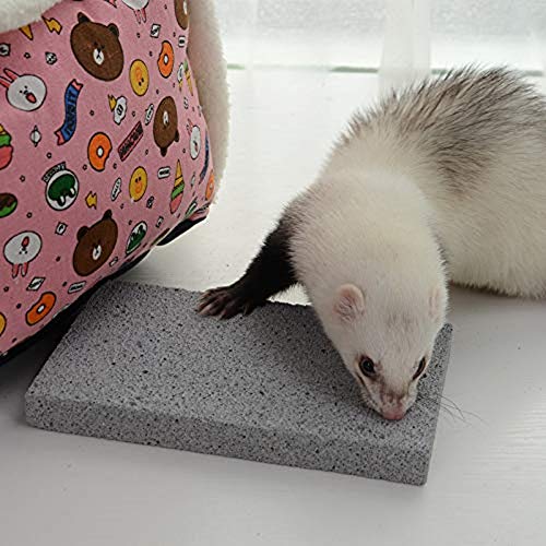 Litewoo Hamster Chew Toy Pets Grinding Teeth and Claws Lava Pumice Stone Rabbit Foot Pad for Guinea Pig Ferret Hedgehog Gerbil Bunny Rat Cage Accessories (A)