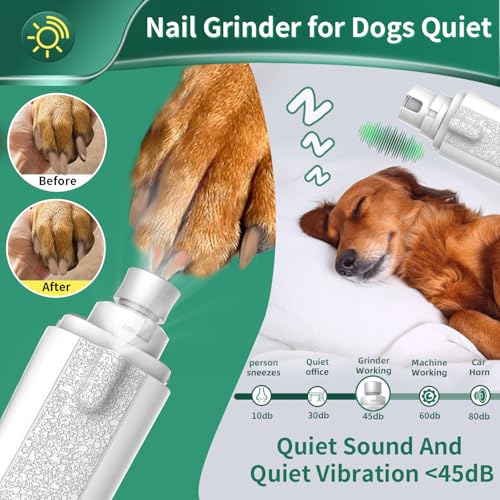 CATPICK 2-in-1 Cat Nail Clippers & Dog Nail Clippers Trimmers for Large Medium Small Dogs Cats Claw Trimmer Quick Sensor and Safety Guard USB Rechargeable with 2 LED Lights Dogs Nail Trimmer - color: White 2