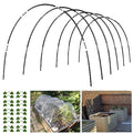 Garden Hoops Grow Tunnel, 6 Sets of 7FT Greenhouse Row Cover Hoops, 30pcs | Rust-Proof Fiberglass Frame for Raised Beds, Garden Netting, Small Greenhouse Kit, DIY Plant Support Garden Stakes