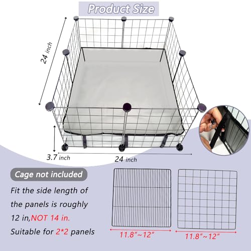 DZWLKJ Guinea Pig Cage Liner Tarp Bottom Waterproof and Washable Base Also for Rabbits, Bunny, Chinchesillas, Hedgehog, Ferrets and Other Small Animals.(24x24 inches) - size: C&C 2x2(24x24 inches)