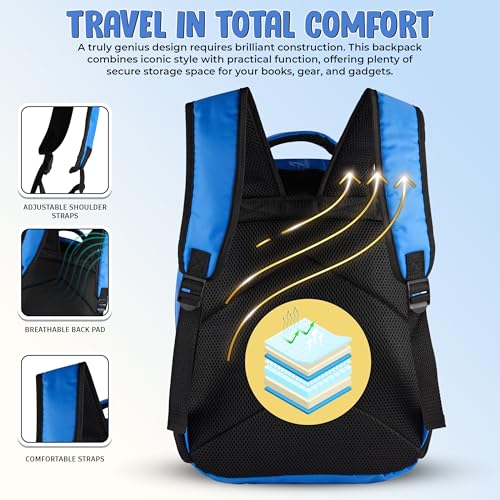 AI ACCESSORY INNOVATIONS K-Pop Demon Hunters 16” Backpack for Girls, Featuring a Big Face Derpy with 3D Ears and Embroidery, Rubber Molded Bag Charm, Derpy - style: Big Face Derby