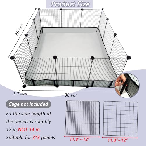 DZWLKJ Guinea Pig Cage Liner Tarp Bottom Waterproof and Washable Base Also for Rabbits, Bunny, Chinchesillas, Hedgehog, Ferrets and Other Small Animals(36x36 inches) - size: C&C 3x3(36x36 inches)