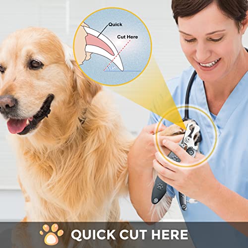 Best Dog Nail Calipper for Large Dogs with Thick Nail | Low Noise for Sensitive Dog, Super Sharp Smoothest Heavy Duty for Thick Nail, Compact Gentle Look for Anxiety Dogs