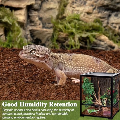 10LBS Coconut Fiber Substrate, Premium Coco Coir Reptile Substrate | 100% Coconut Husk Terrarium Bedding for Reptiles, Tortoise, Bearded Dragon, Gecko, Snake, Hermit Crabs, Frogs, Tarantula - color: 1pcs-10lbs