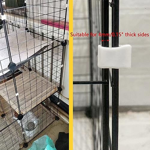 20 Pack Wire Cage Clips Cat Cage Door Latch Buckle Lock Snap on Detachable Connector Clamp for DIY Assembly Kitten Puppy Chicken Quail Pigeon Dog Rabbit Cages Gate Yard - color: 20 Pack
