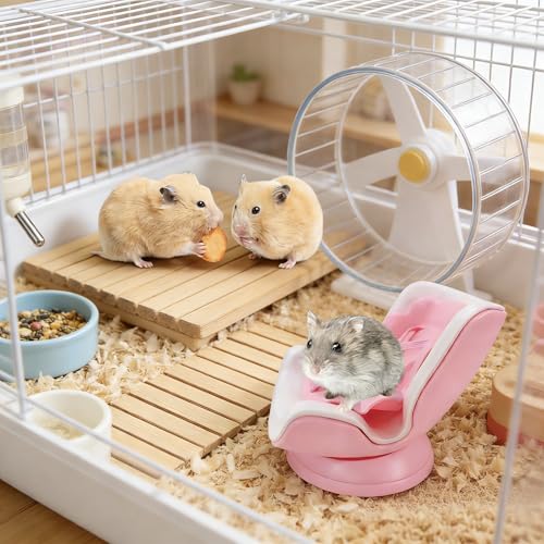 Hamster Car Seat with Adjustable Leash Clips on Vent Hamster Cage Accessories for Hamsters Gerbils Mice Hamsters Chair Small Animal Habitat Decor