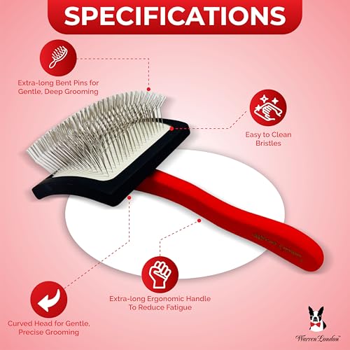 Warren London FurBreeze Pro Max Slicker Brush for Doodles & Long Coats - style: FurBreeze Pro Max Large